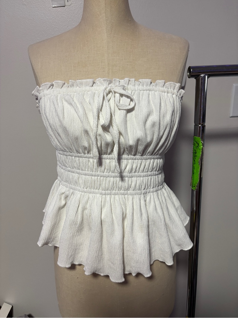 Windsor strapless elastic waist top